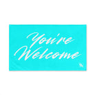 Simply You’re Welcome Neon Blue Cum Towel