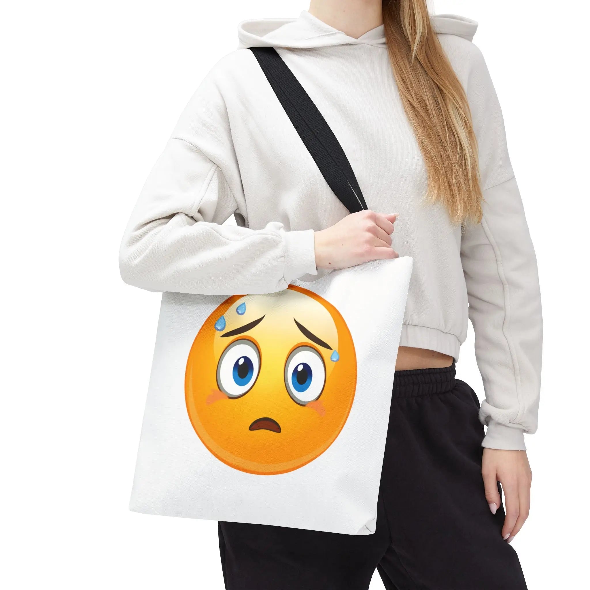 Sweating It Emoji Tote Bag