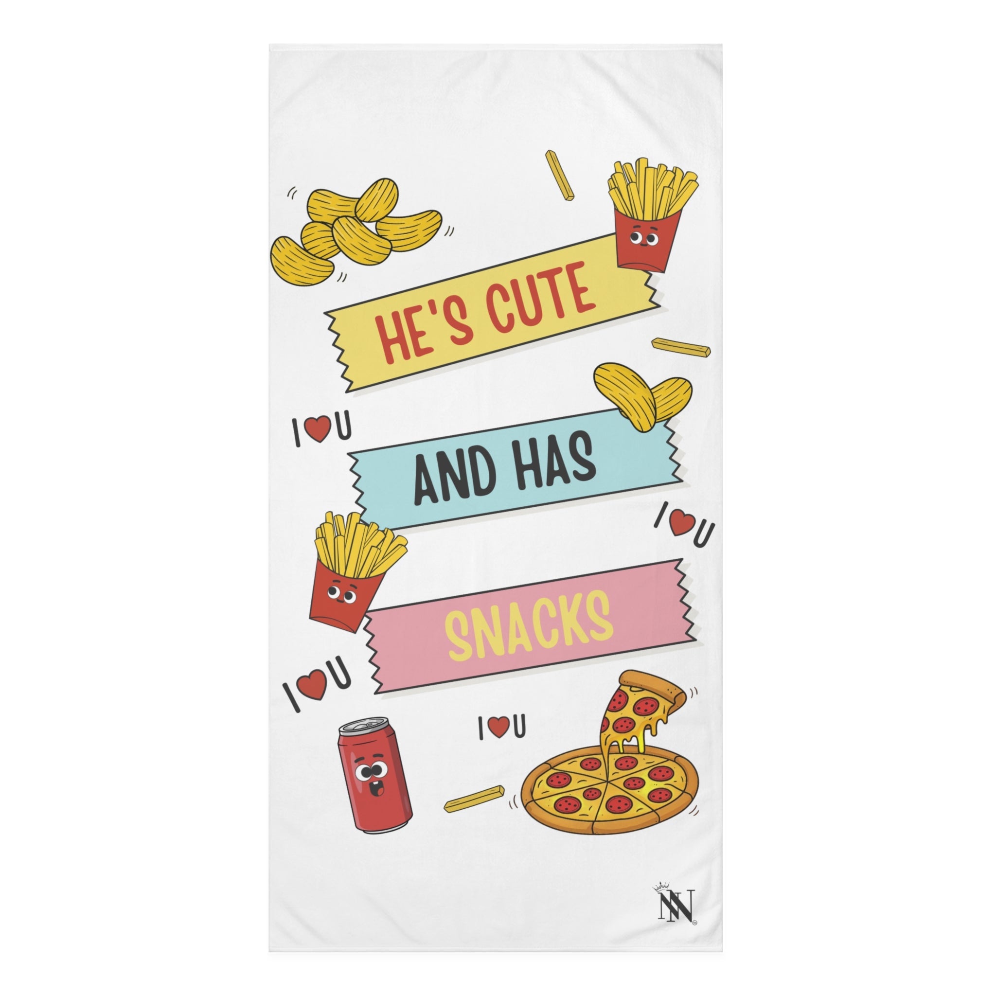 He’s Cute and Has Snacks | Mix & Match XL Fun-Flirty Lovers’ Towels
