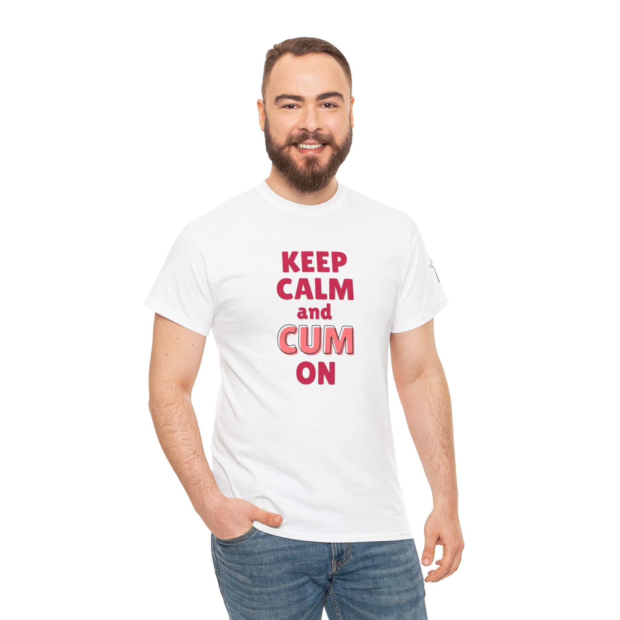 Keep Calm & Cum On | Mix & Match Cotton Unisex Fun-Flirty Lovers’ T-Shirts