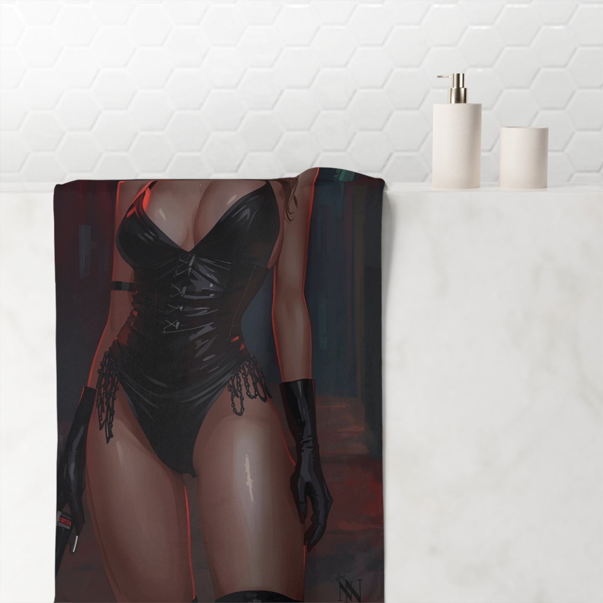 Sexy Domme Graphic | Mix & Match XL Fun-Flirty Lovers’ Towels