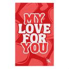 My Love for You Heart Pattern Sex Towel