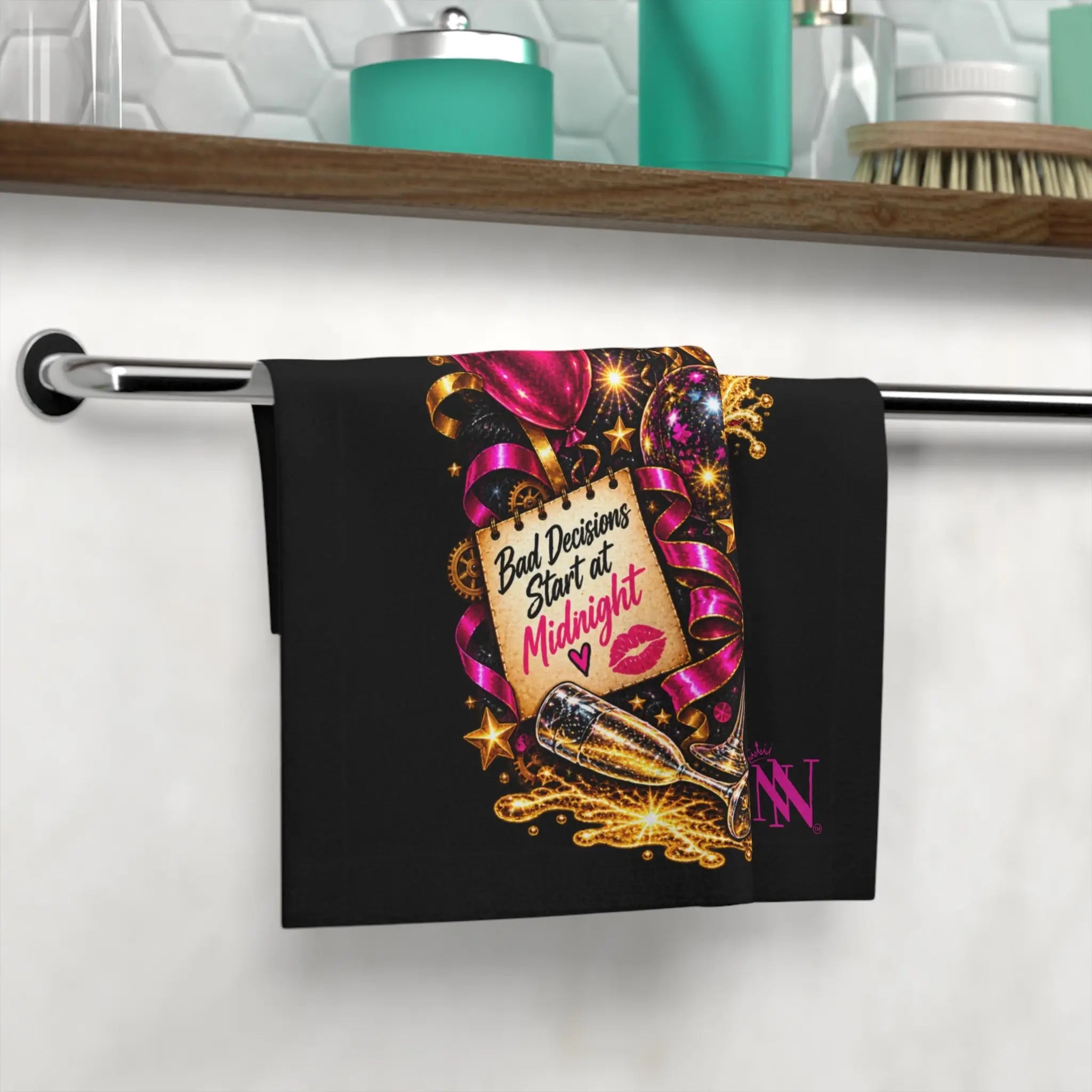 Cheers Bitches New Years | Nectar Napkins Lils’ Fun-Flirty Lovers’ Towels