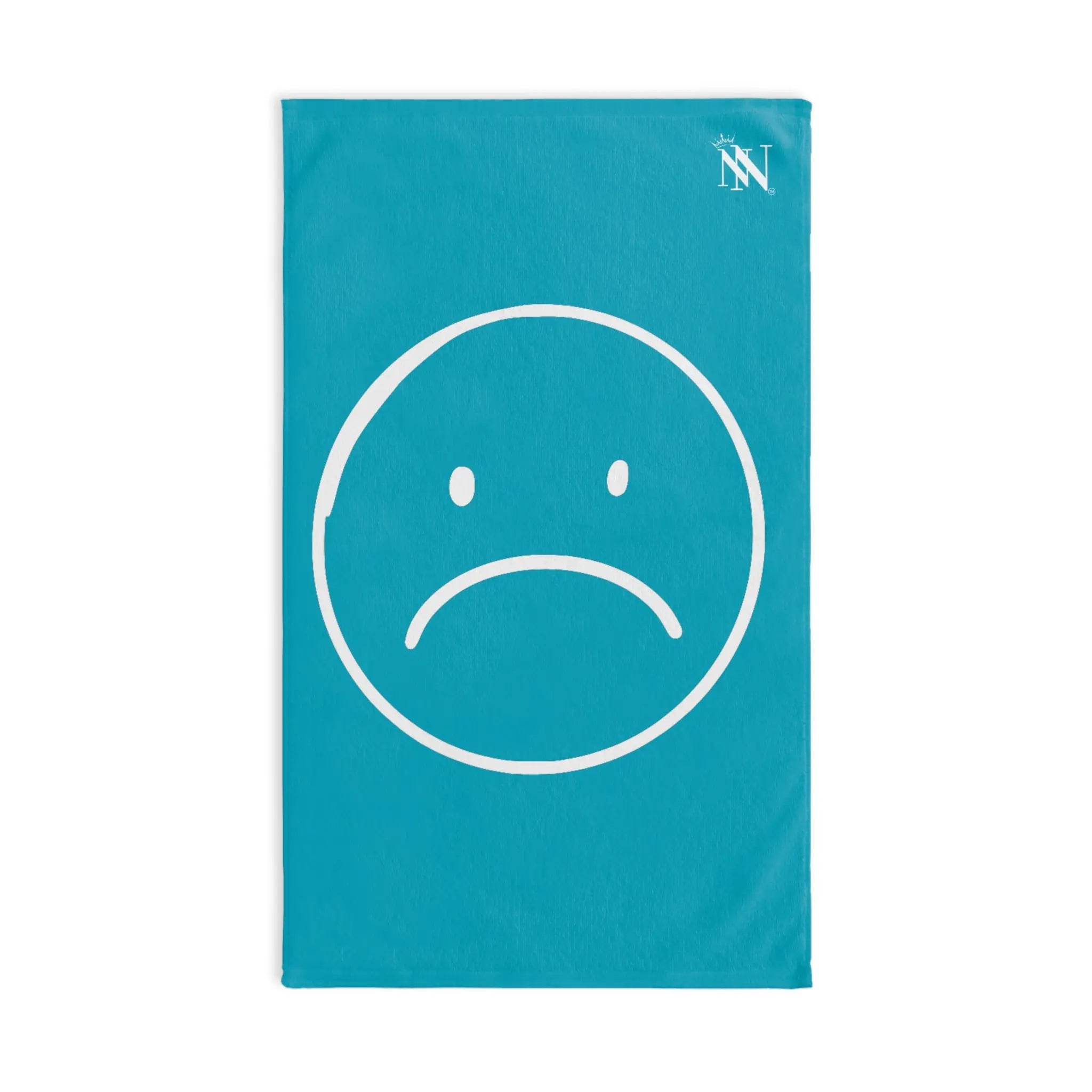 Sad Emoji Teal Cum Towel