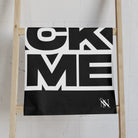 SUCK ME Block Letter Black Cum Towel