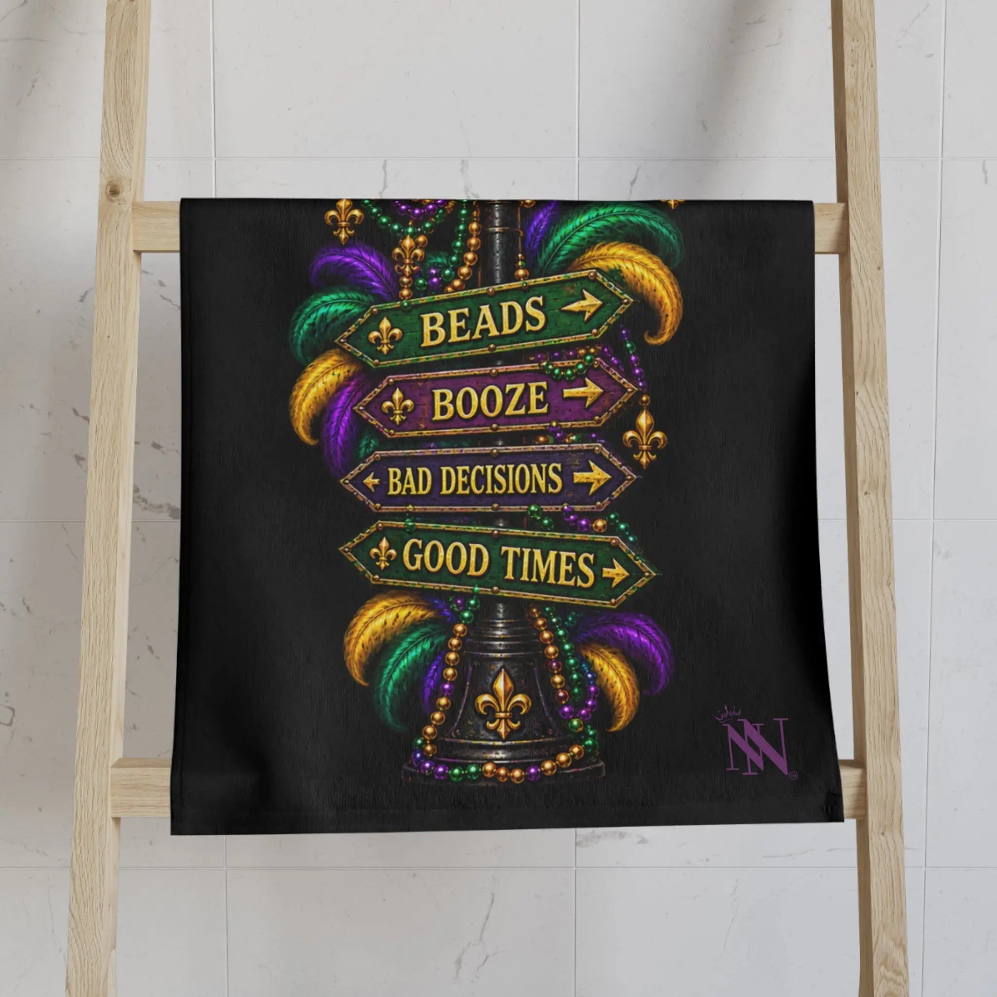 Bourbon St. Sign Bad Decisions Classic Sex Towel