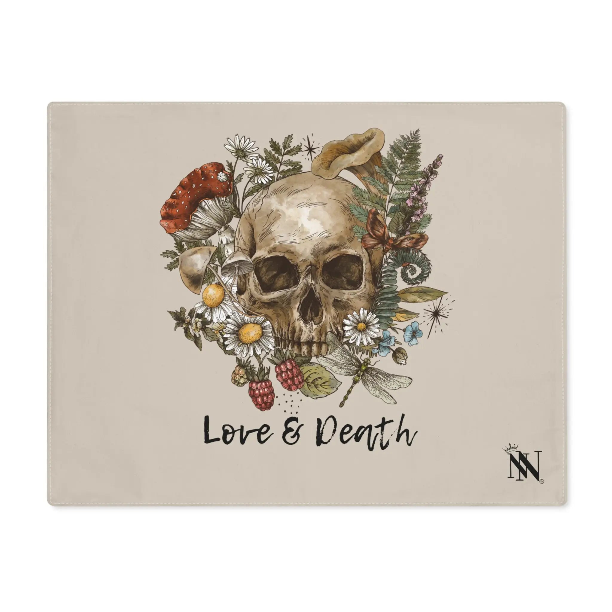 Love & Death Skull Floral | Nectar Napkins Fun-Flirty Lovers’ Toy Mats