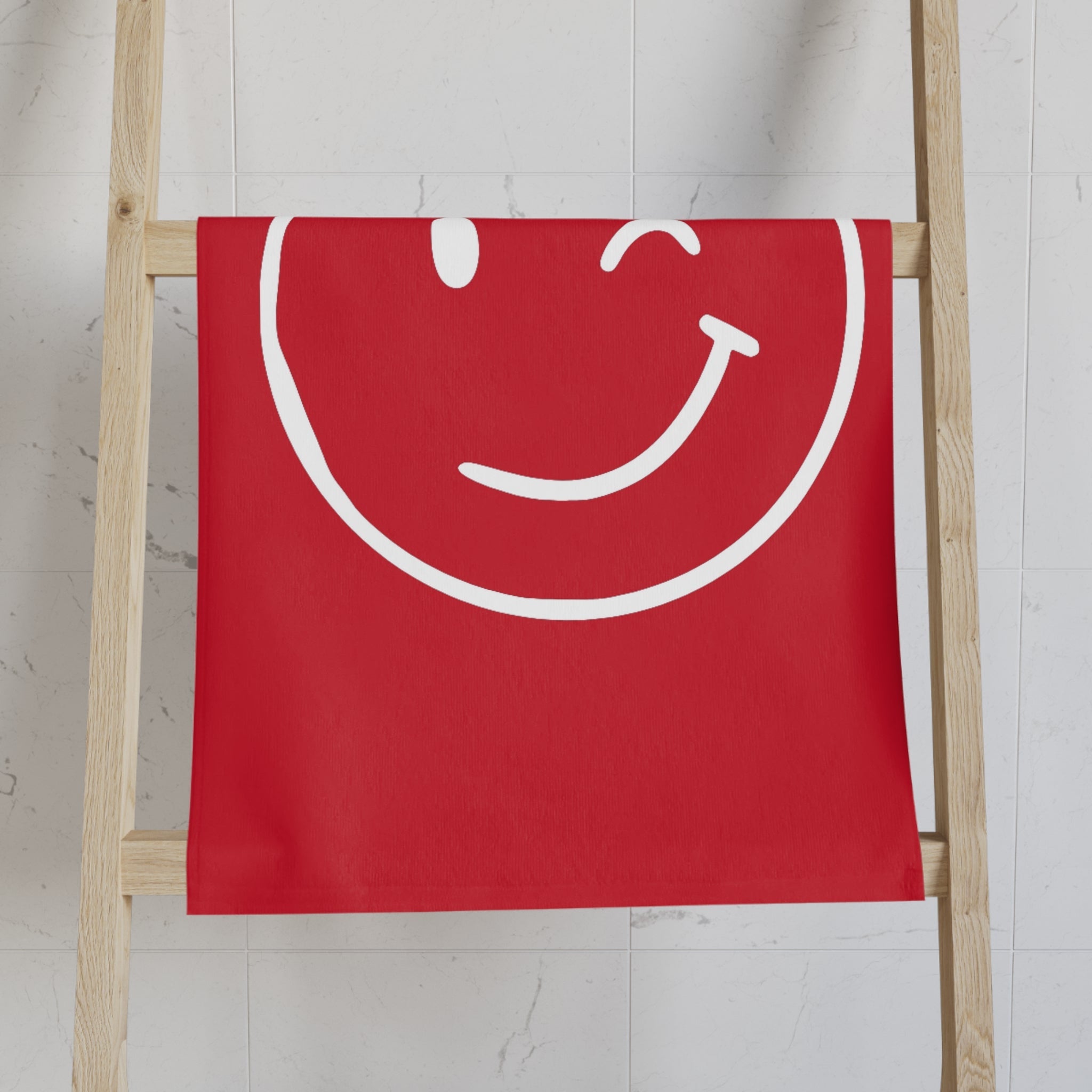 Wink Emoji Red Cum Towel