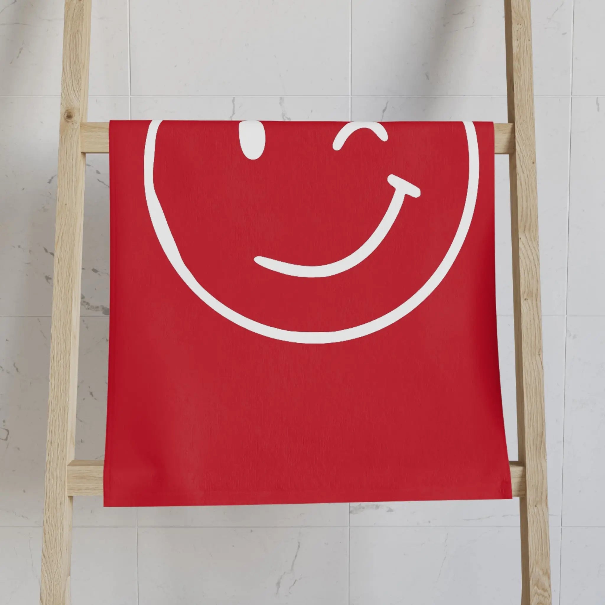 Wink Emoji Red Cum Towel