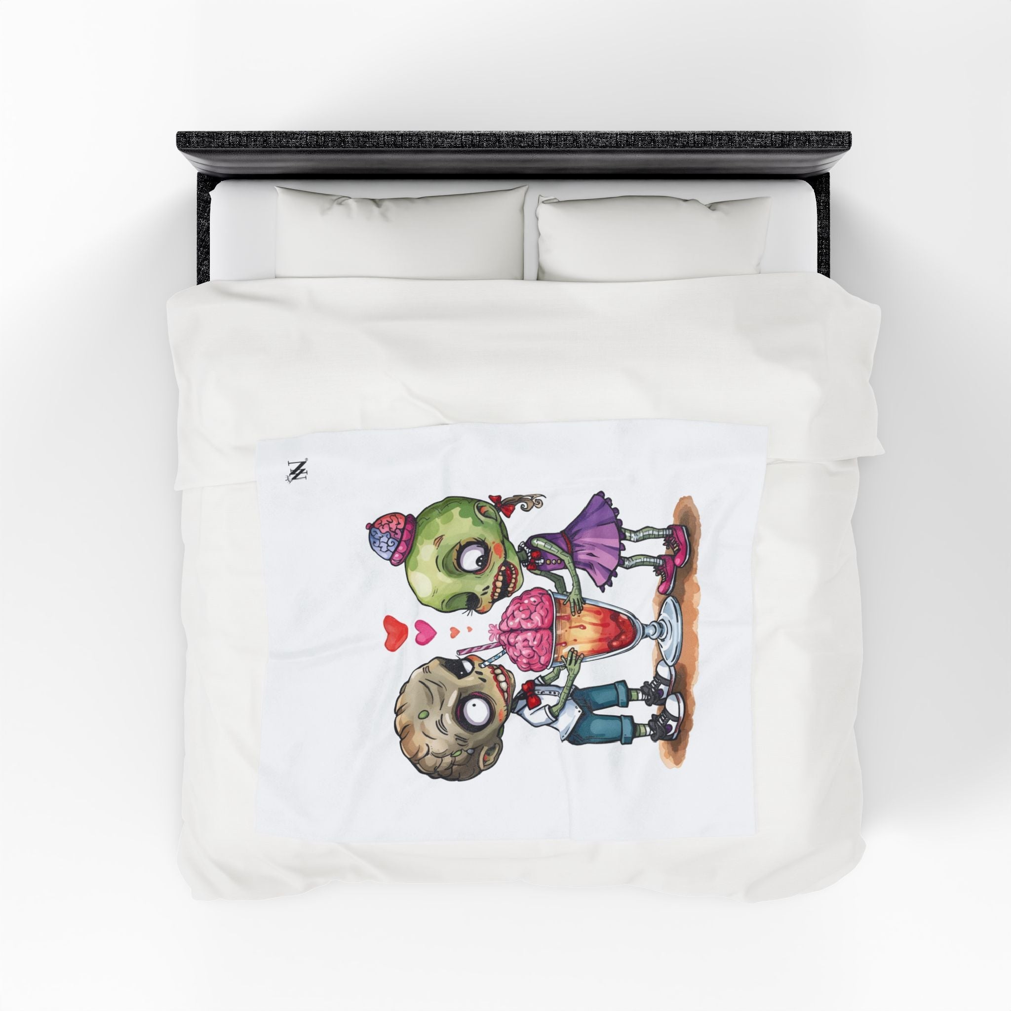 Zombies Share the Love | Mix & Match Velveteen Fun-Flirty Lovers’ Blankets