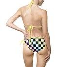 Rainbow Checkered | Mix & Match Fun-Flirty Lovers’ String Bikinis