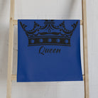 Large Crown Queen Blue Cum Towel
