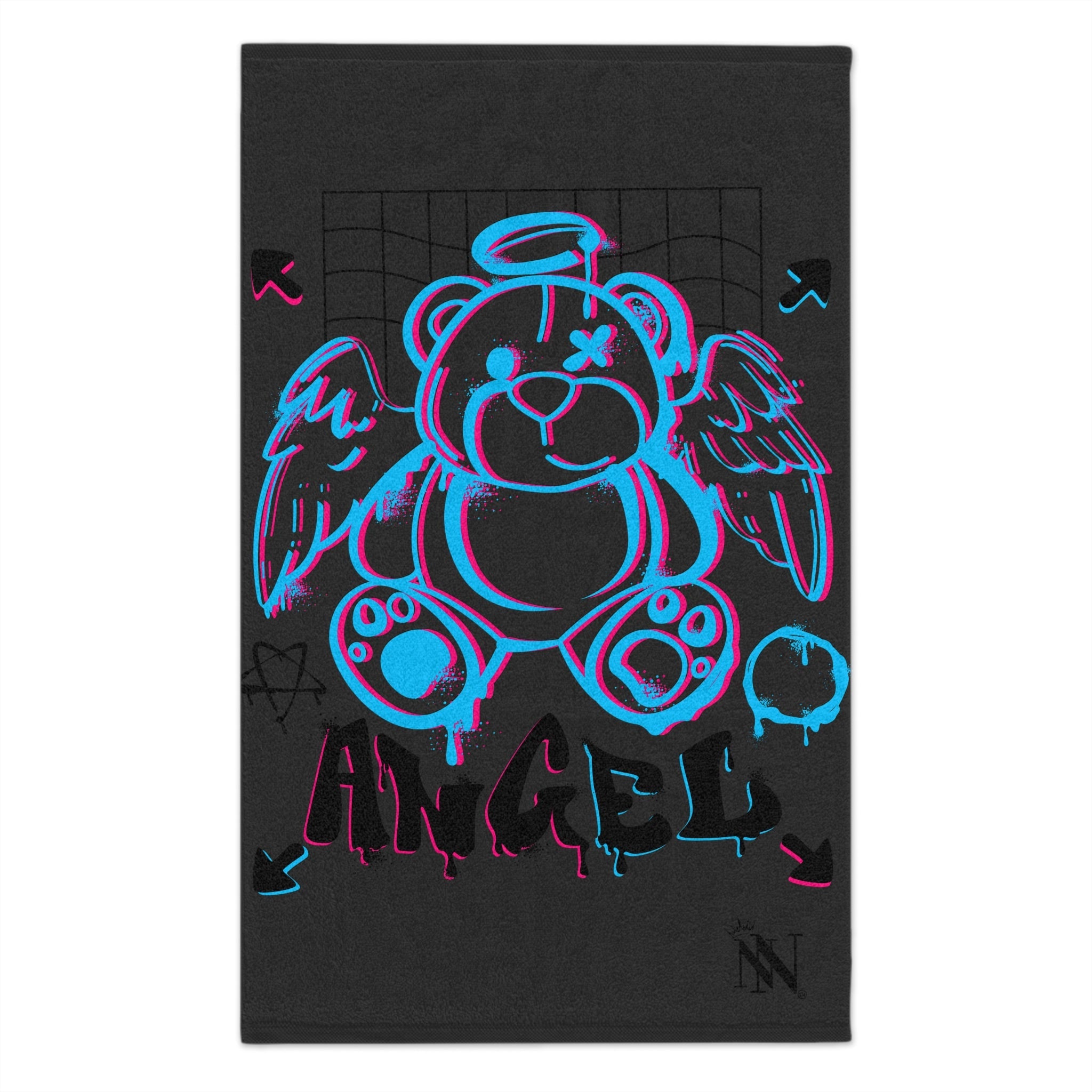 Broken Bear Angel Dark Grey | Mix & Match Soft Fun-Flirty Lovers’ Towels