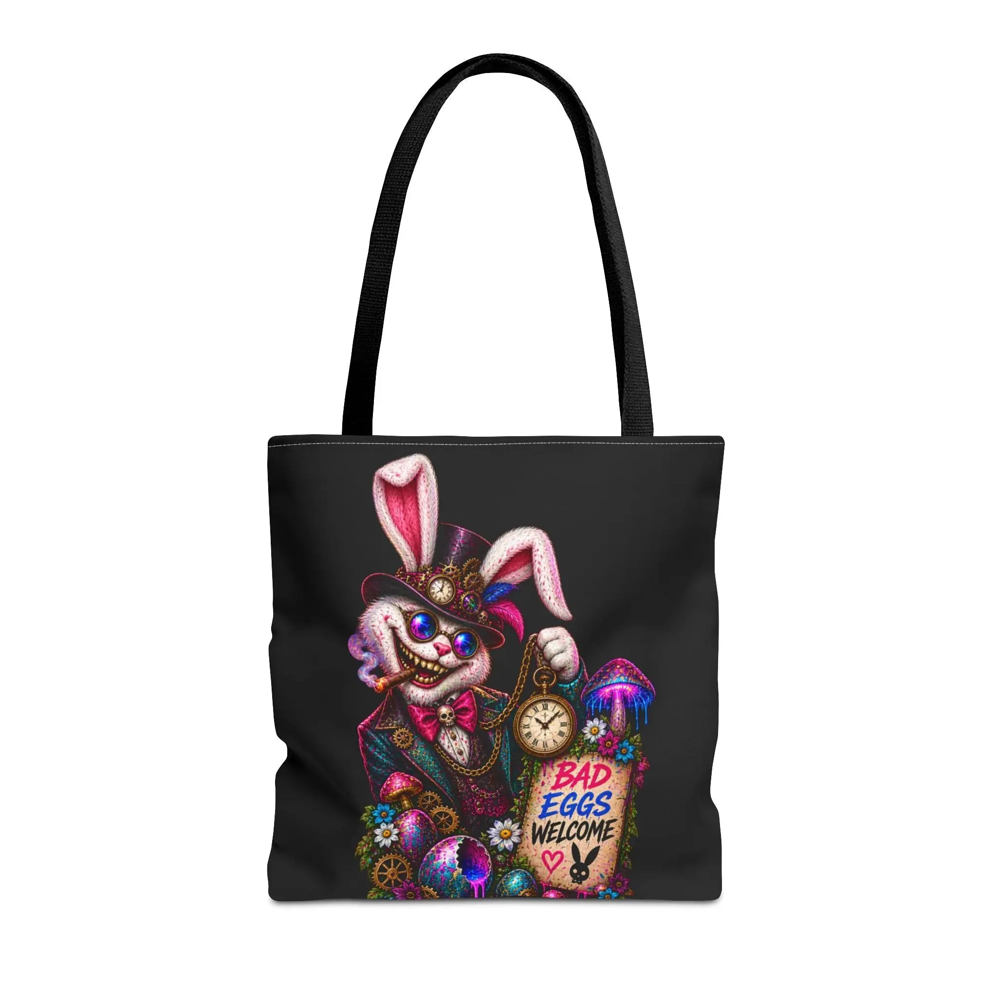 Bad Eggs Welcome Wicked Bunny Tote Bag