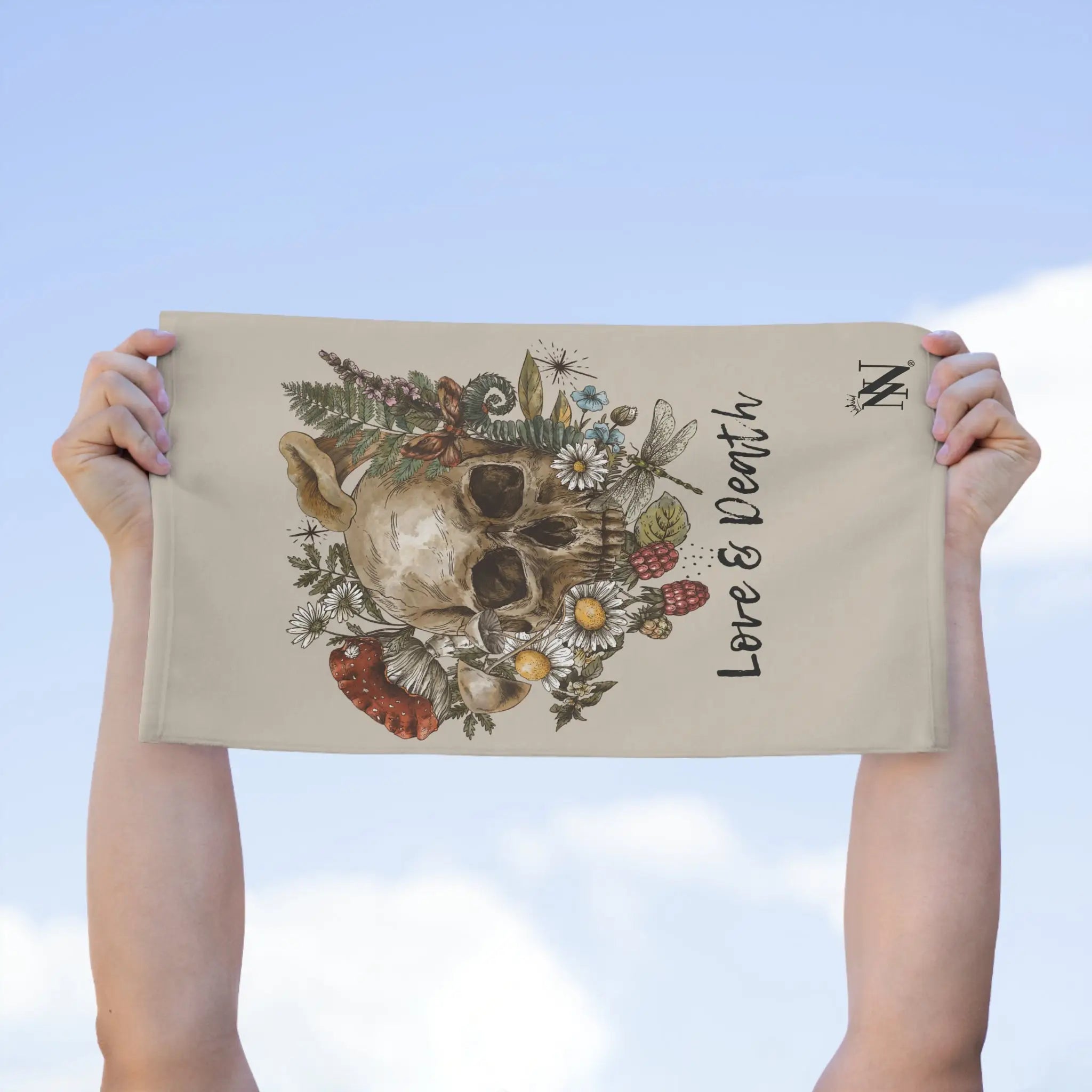 Love & Death Skull Floral | Nectar Napkins Fun-Flirty Lovers’ Towels