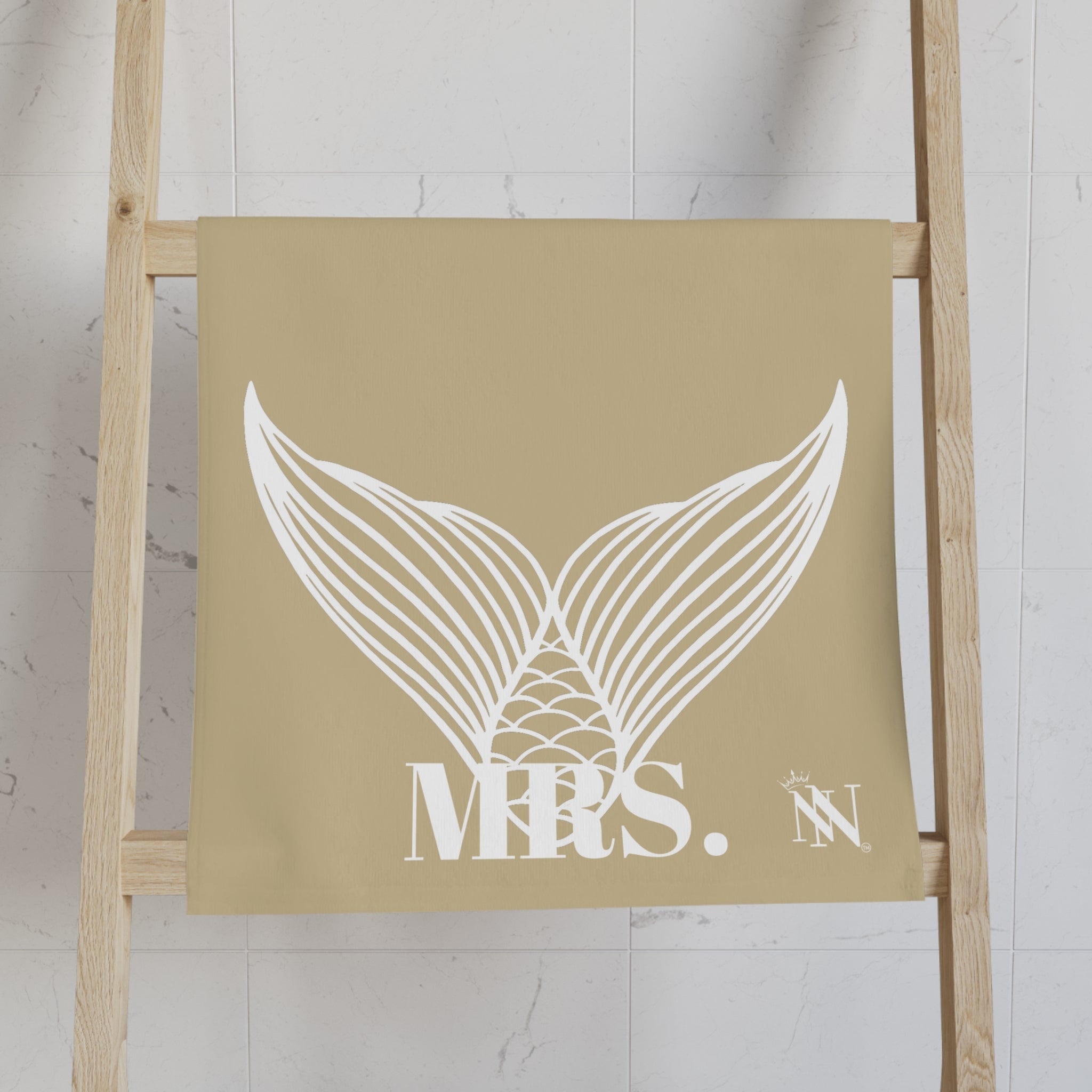 Mrs. Mrs. Mermaid Shareable Sides Gold Cum Towel