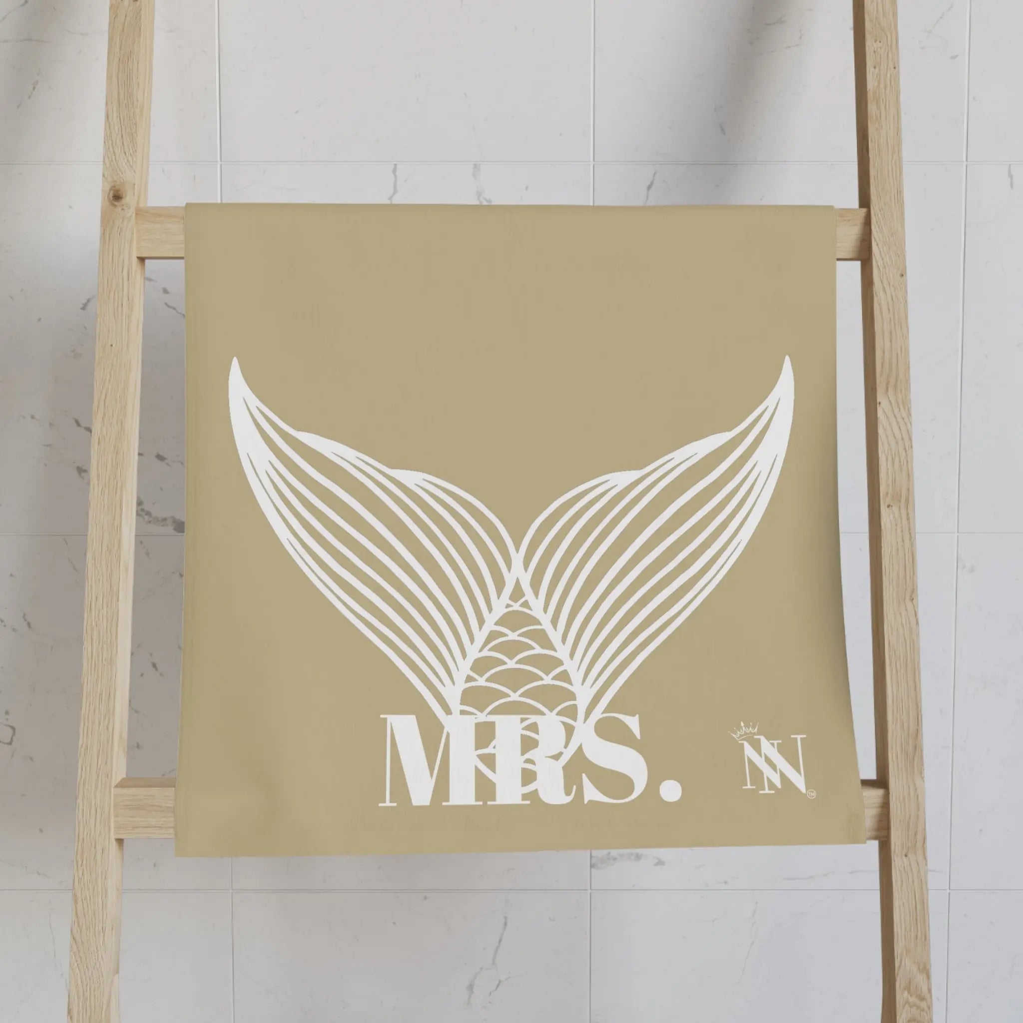 Mrs. Mrs. Mermaid Shareable Sides Gold Cum Towel