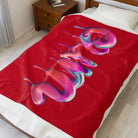 Dripping Cum Red | Mix & Match Velveteen Fun-Flirty Lovers’ Blankets