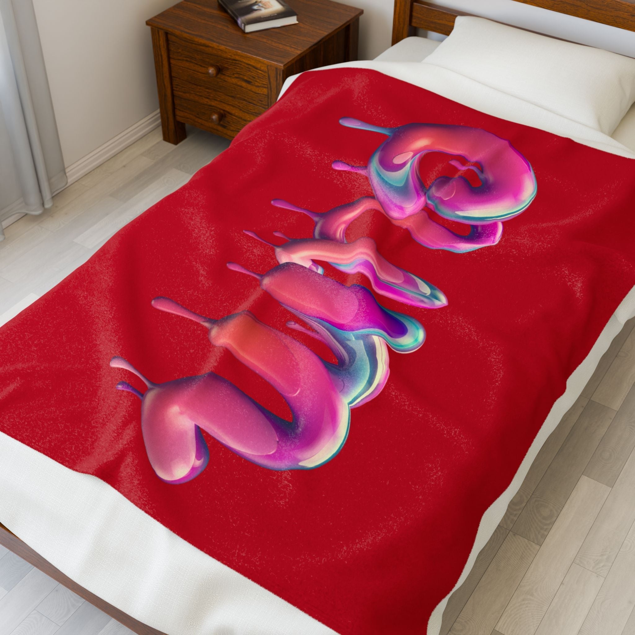 Dripping Cum Red | Mix & Match Velveteen Fun-Flirty Lovers’ Blankets