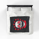 Seeing Hearts Skull Blanket