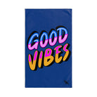 Neon Rainbow Good Vibes Blue Cum Towel