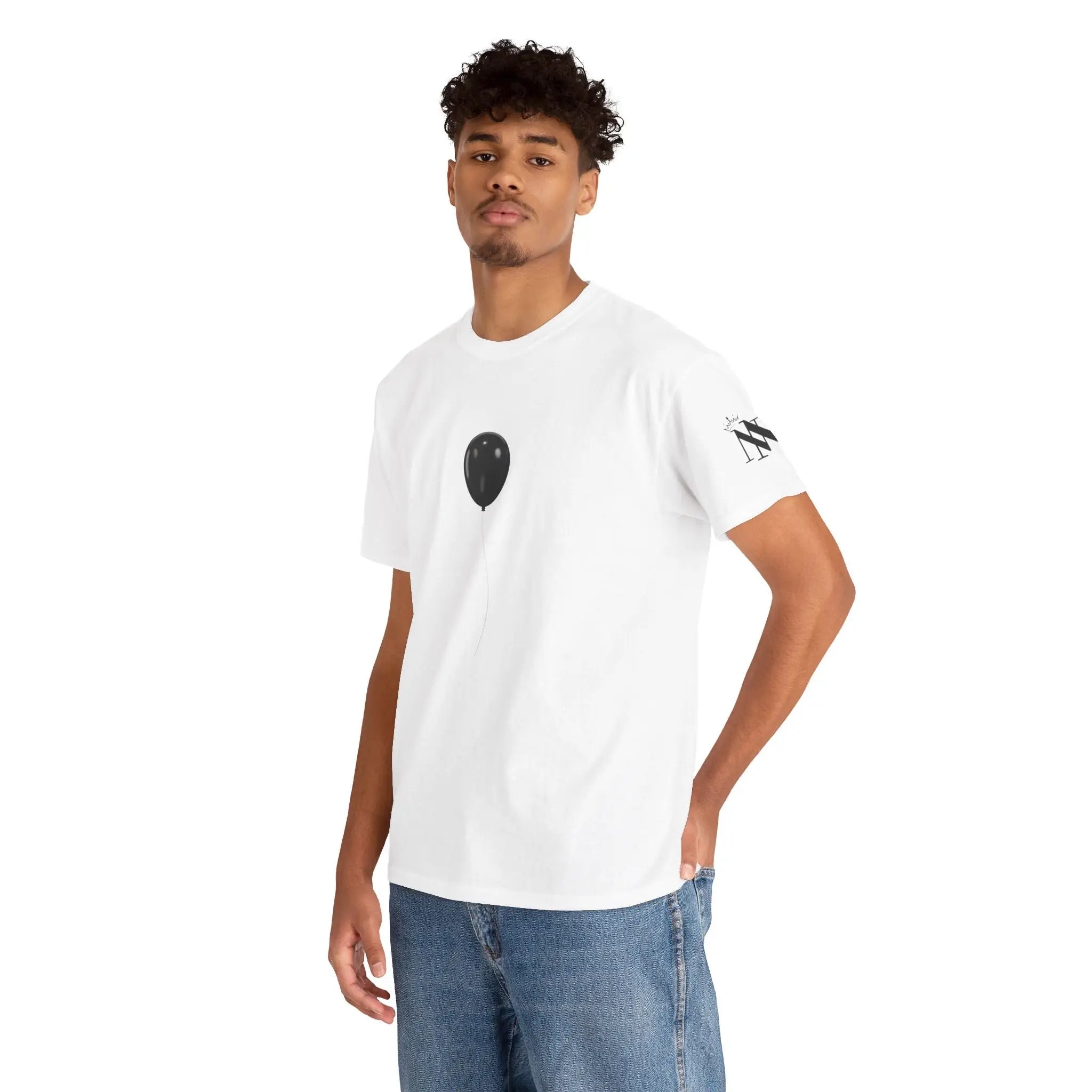 Single Black Party Balloon | Mix & Match Cotton Unisex Fun-Flirty Lovers’ T-Shirts
