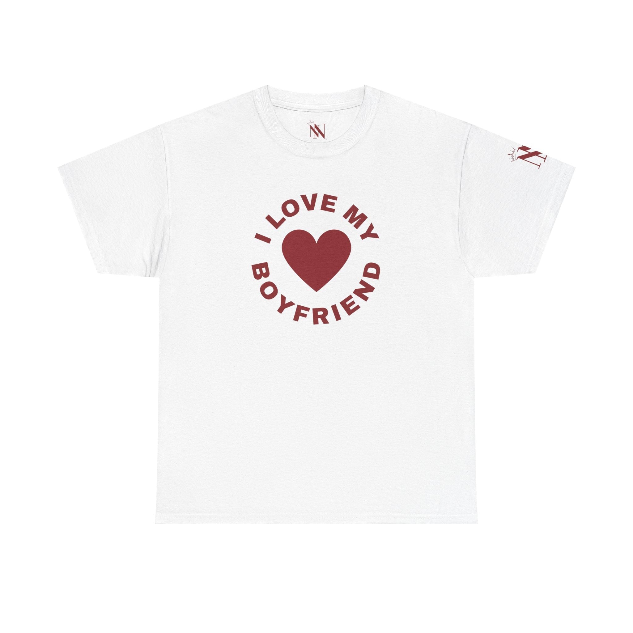 I Love My Boyfriend Heart | Mix & Match Cotton Unisex Fun-Flirty Lovers’ T-Shirts