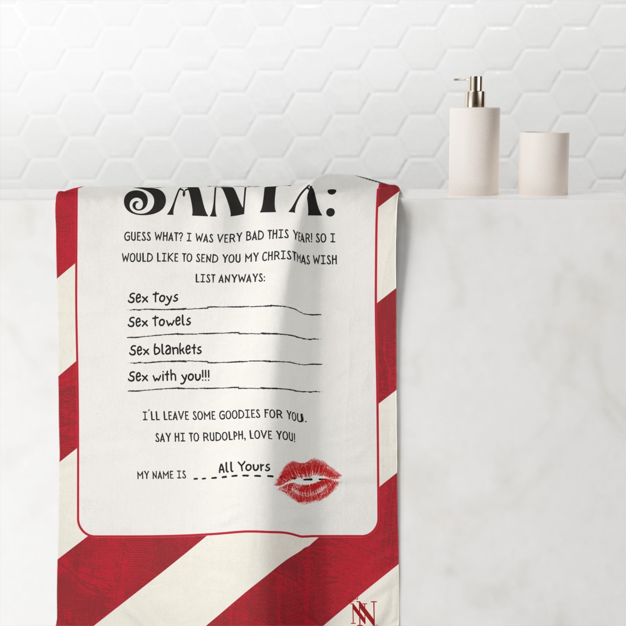 Dear Santa | Mix & Match XL Fun-Flirty Lovers’ Towels