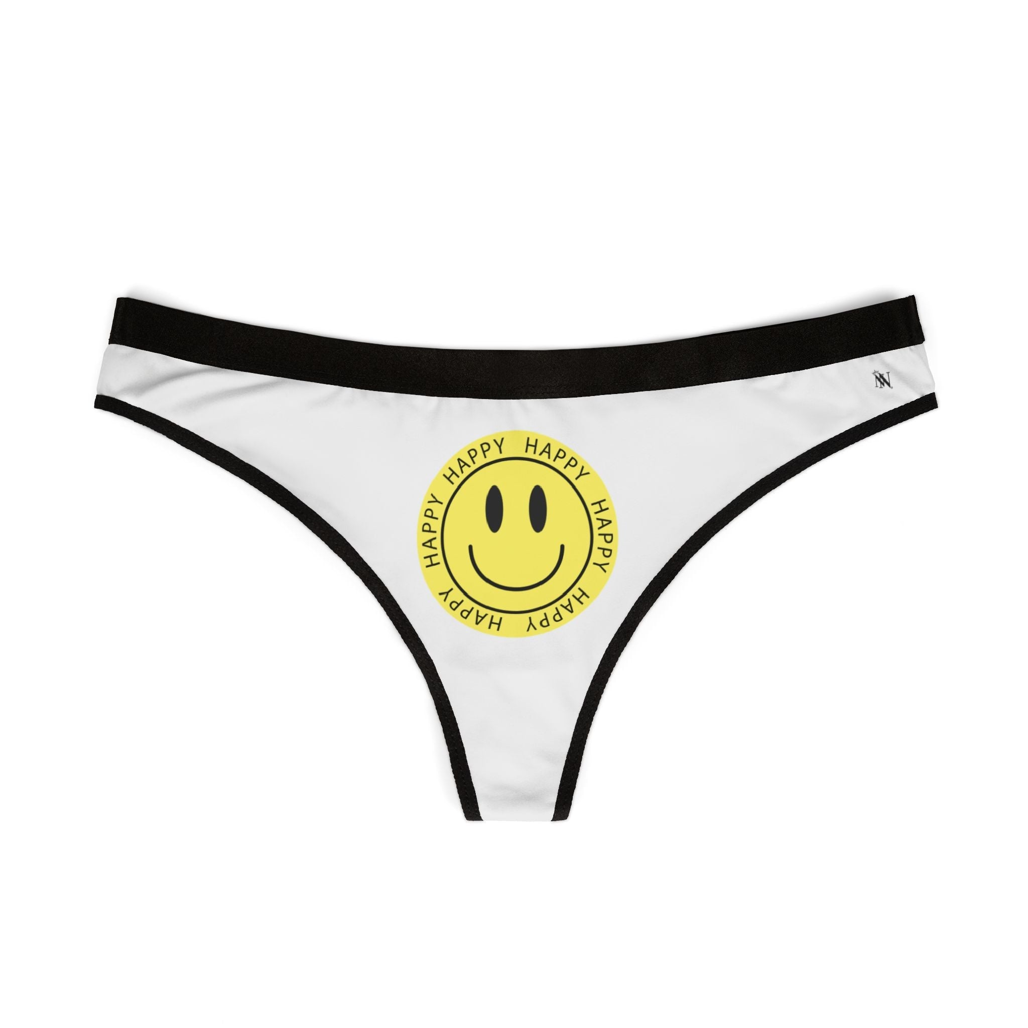 Happy Face Sticker Sex Gifts Humor Naughty Women’s Thong