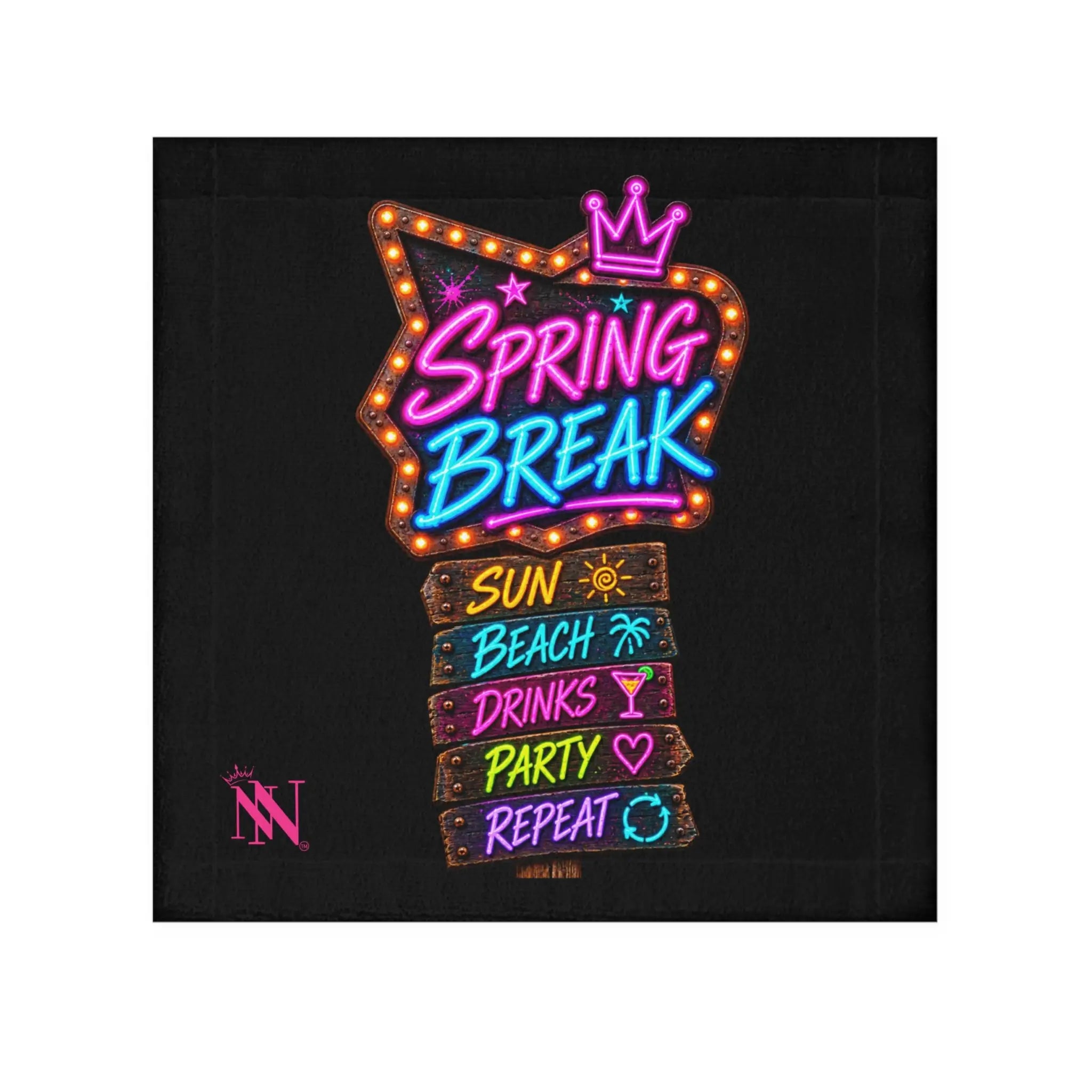 Spring Break Neon Sign Lils’ Sex Towel
