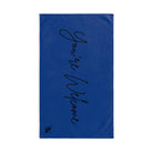 You’re Welcome Blue | Mix & Match Classic Fun-Flirty Lovers’ Towels