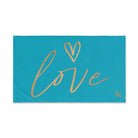 Gold Love Heart Teal Cum Towel