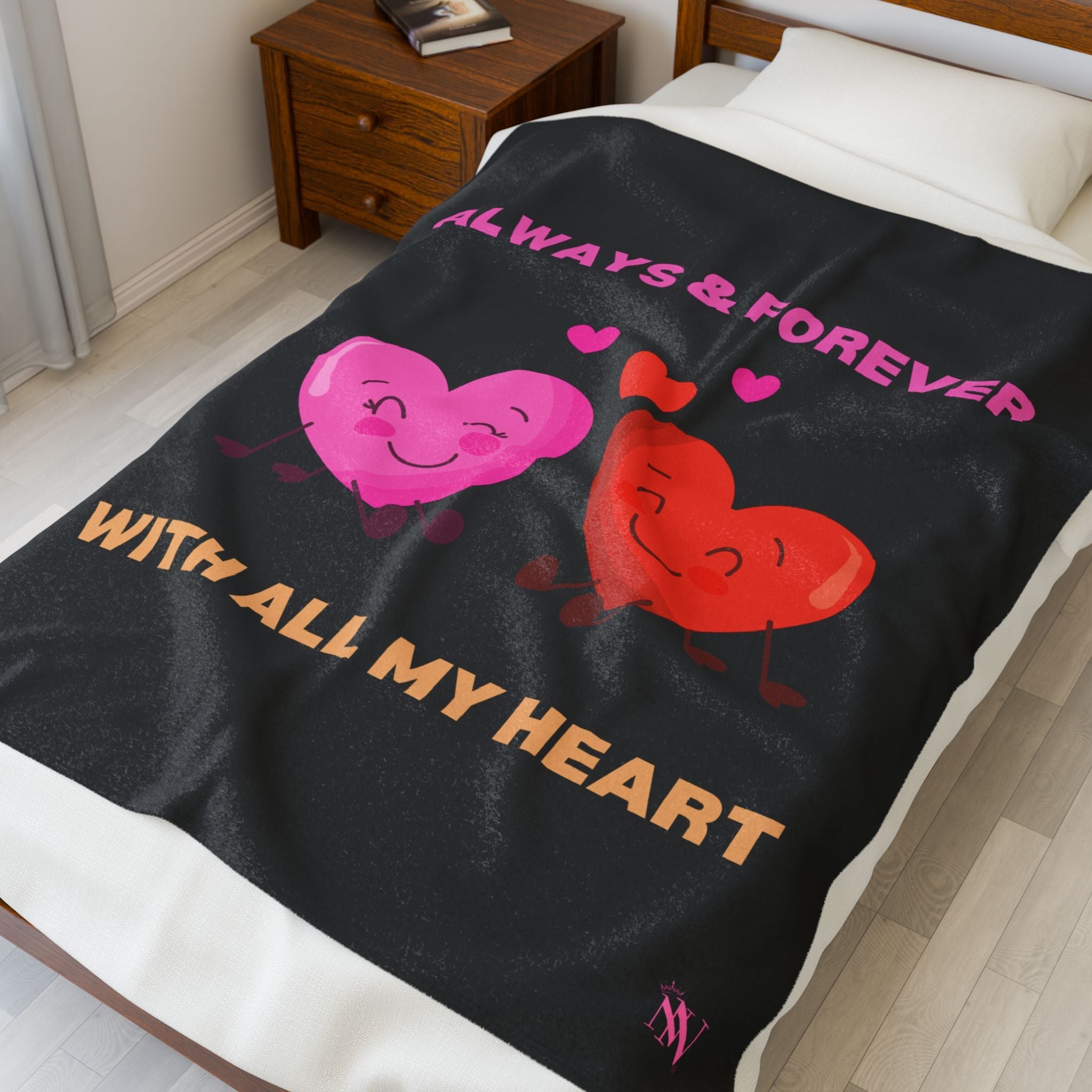 With All My Heart | Mix & Match Soft Fun-Flirty Lovers’ Blankets