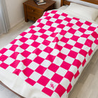Signature Pink White Checkered | Mix & Match Fun-Flirty Lovers’ Blankets