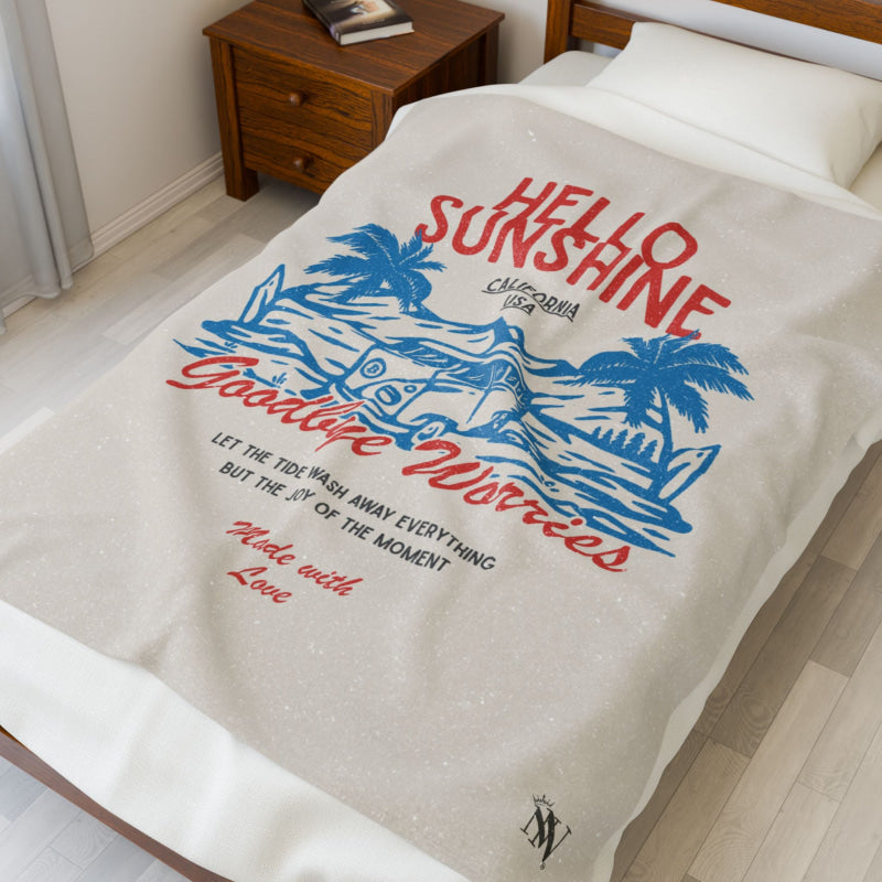 Hello Sunshine Bye Worries | Mix & Match Soft Fun-Flirty Lovers’ Blankets