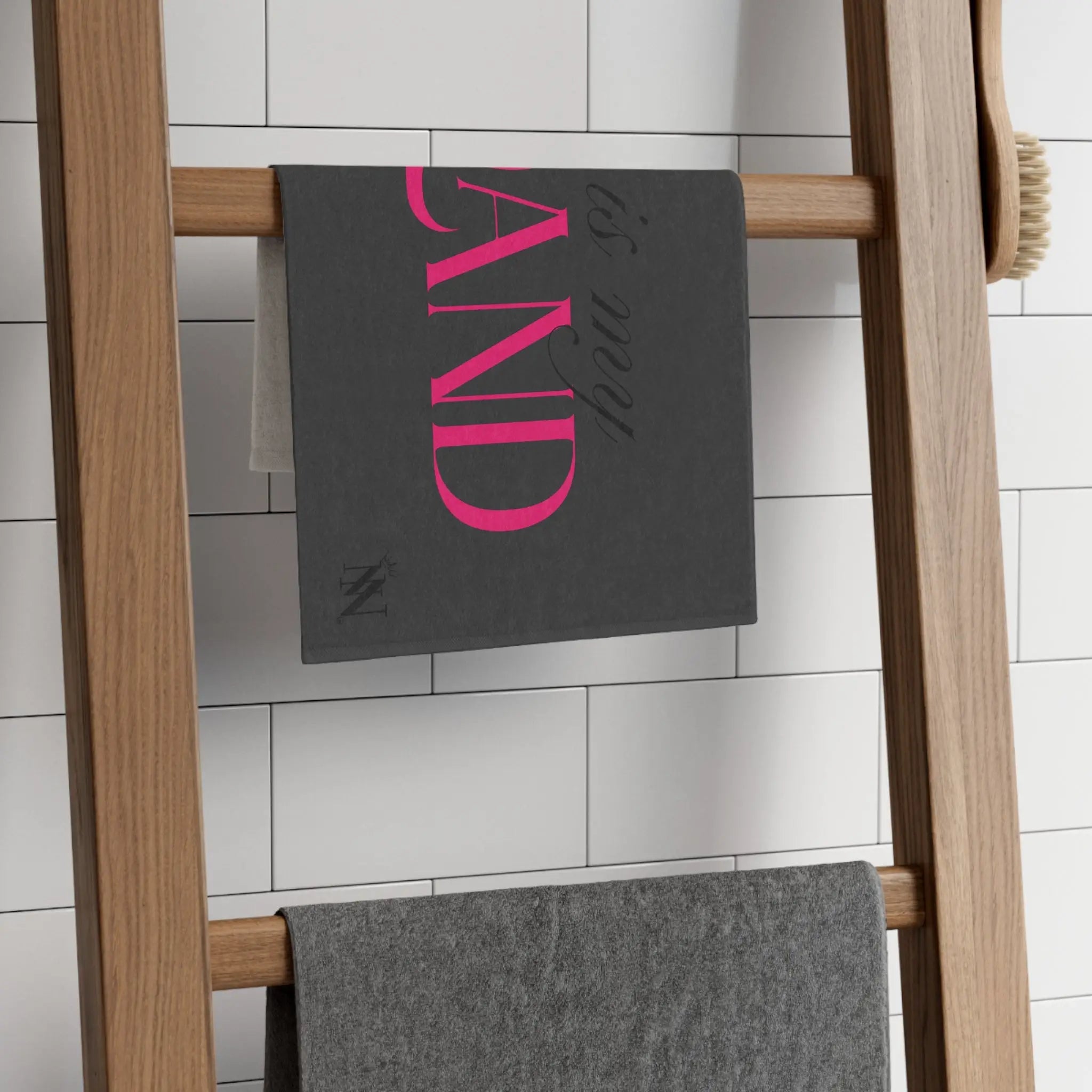 Sex Is My Brand Dark Grey | Mix & Match Soft Fun-Flirty Lovers’ Towels