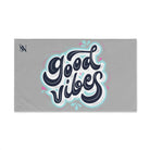 Good Vibes Blue Splash Light Grey Cum Towel