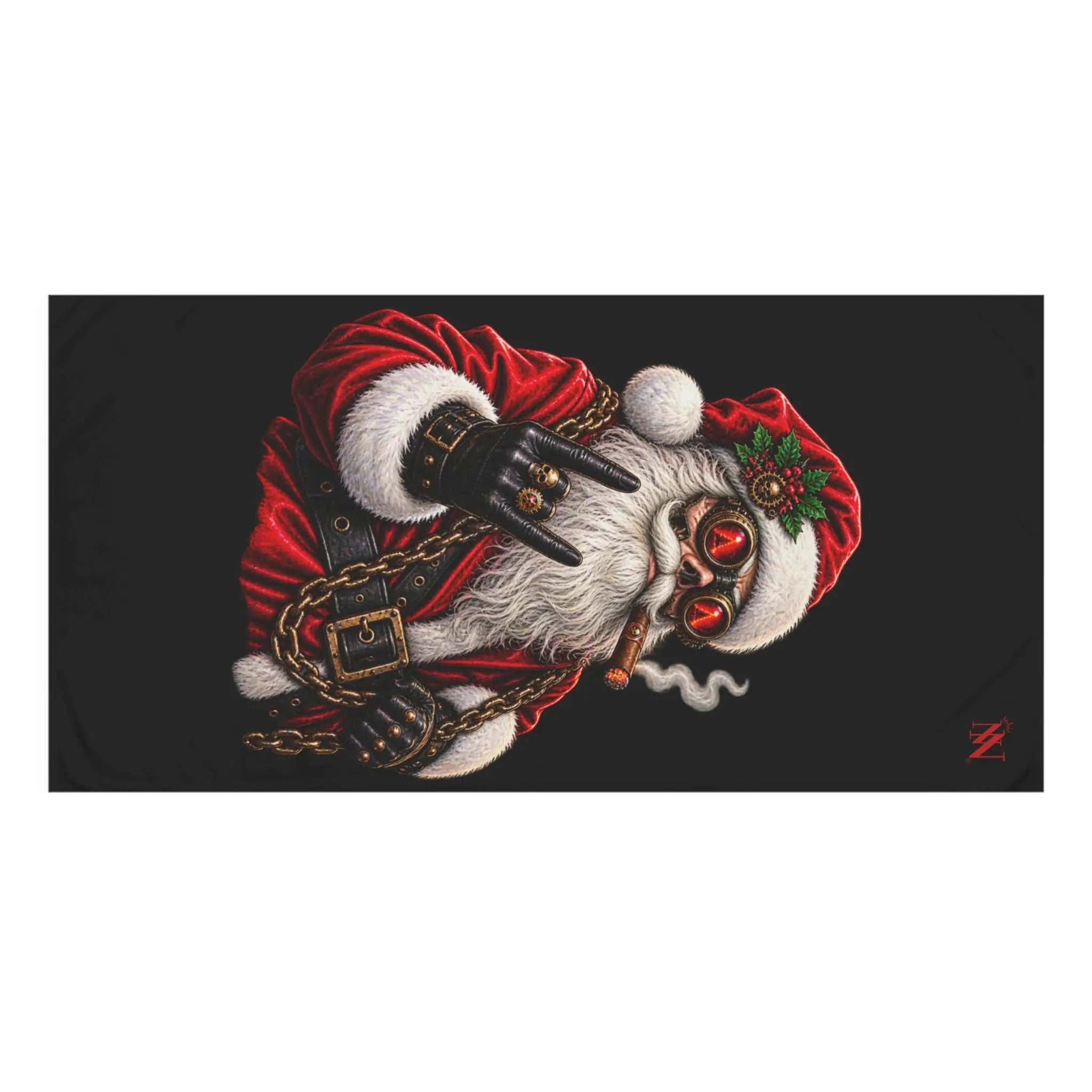 Santa in Chains Christmas | Nectar Napkins XL Fun-Flirty Lovers’ Towels