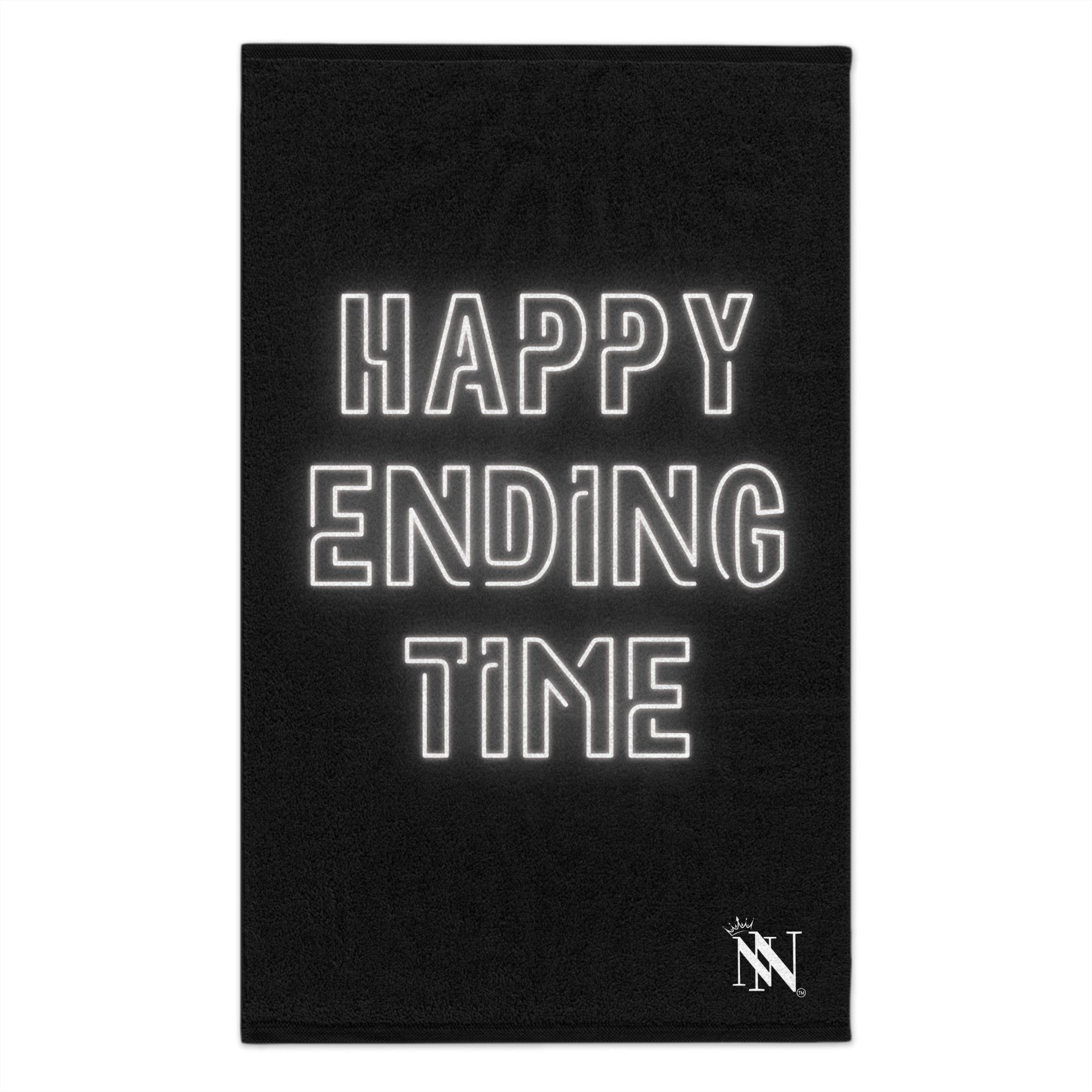 Happy Ending Time Black Mix & Match Soft Sex Towels | Naughty Lovers’ Gifts