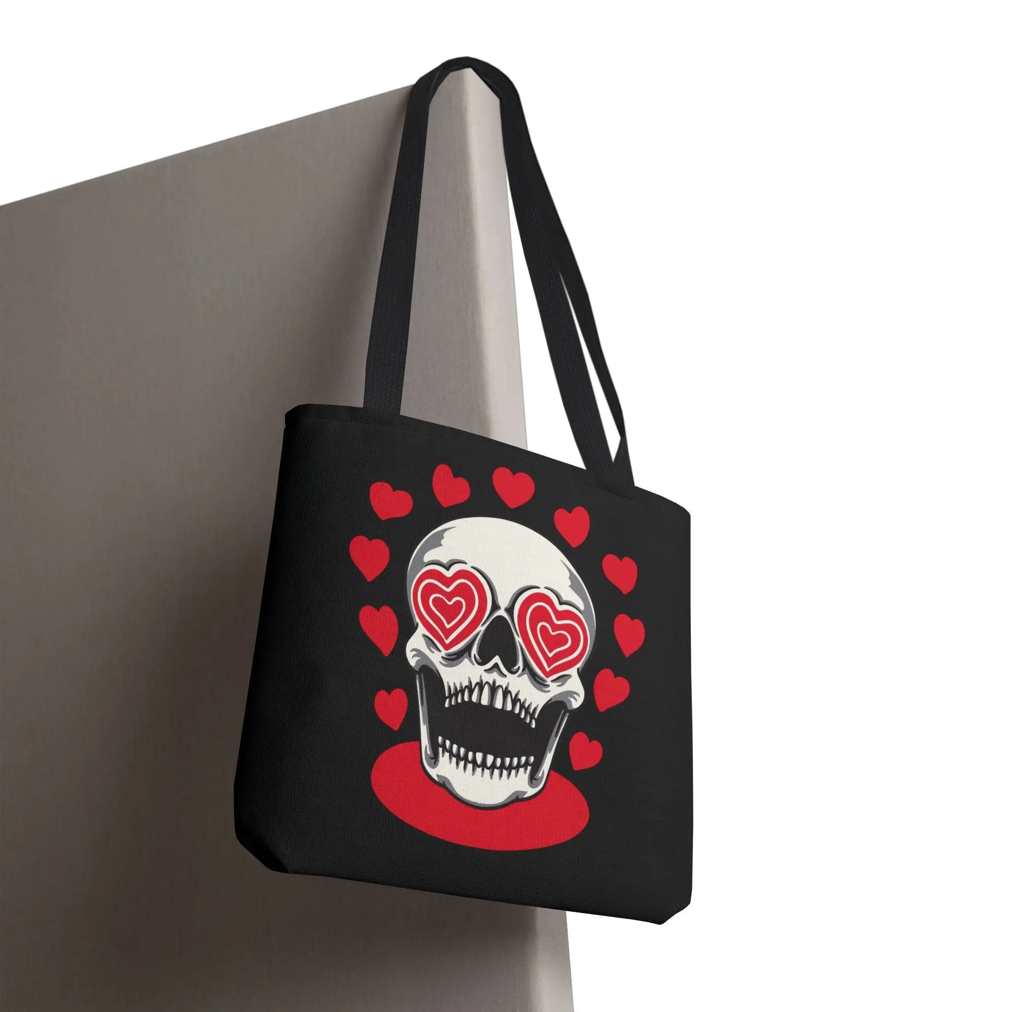 Seeing Hearts Skull Tote Bag