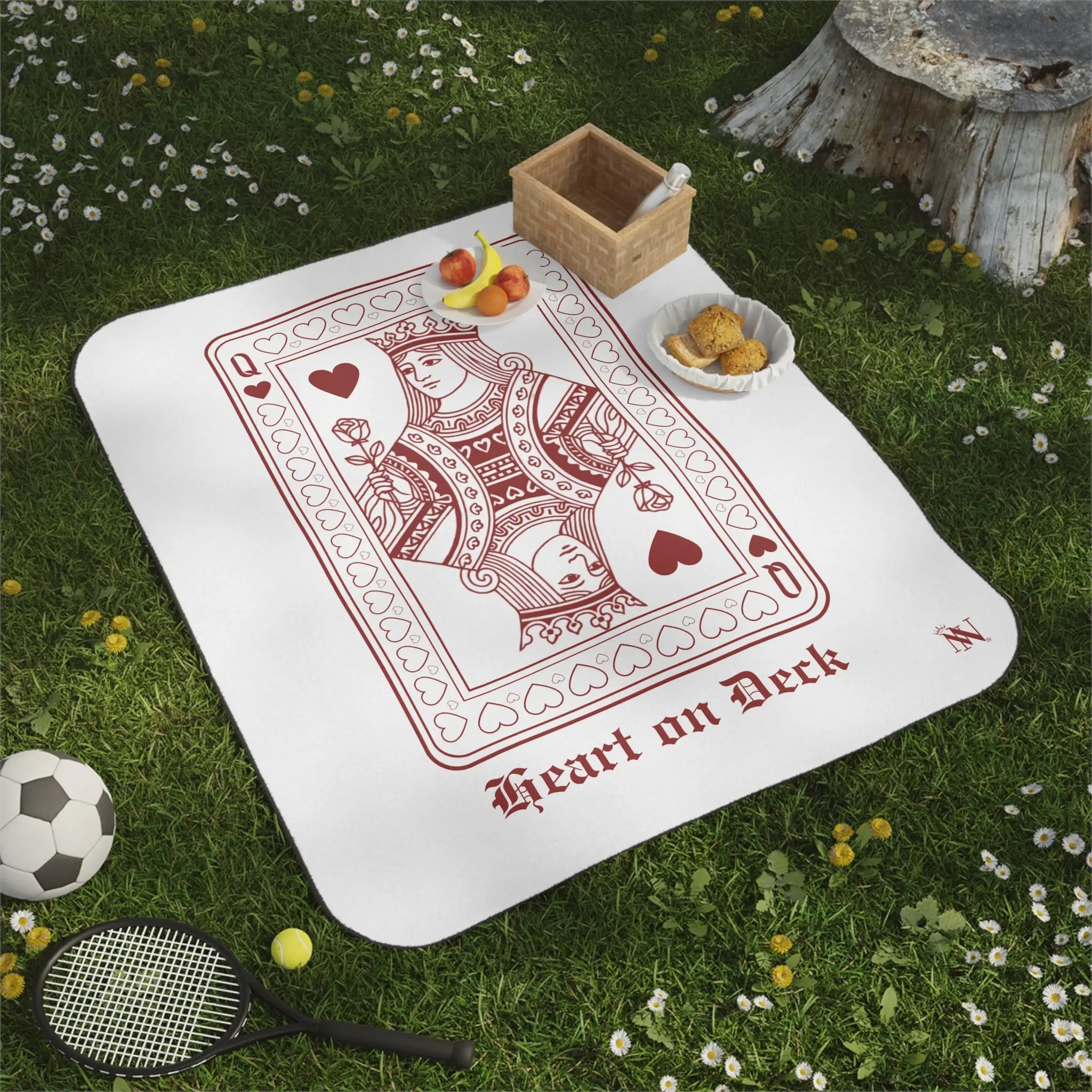 Queen Heart on Deck I Love You Cherry Much | Mix Match Fun-Flirty Lovers’ Water-Resistant Blankets