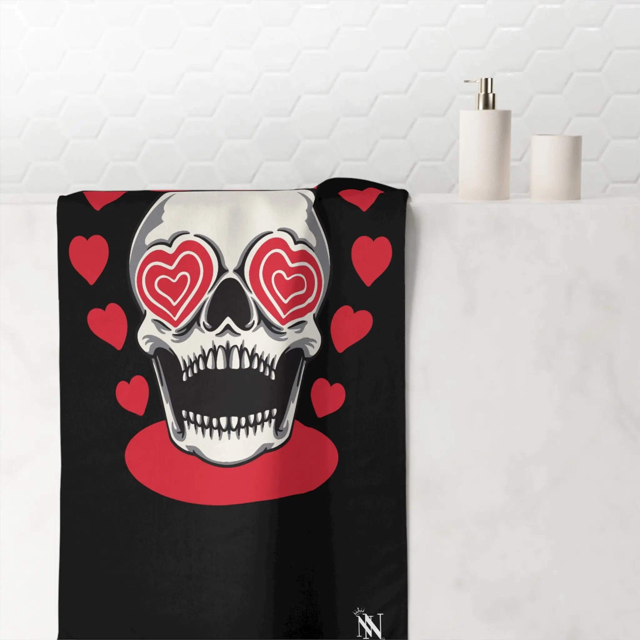 Seeing Hearts Skull Anal Sex Towel