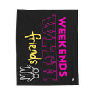 Weekends with Friends Black | Mix & Match Velveteen Fun-Flirty Lovers’ Blankets