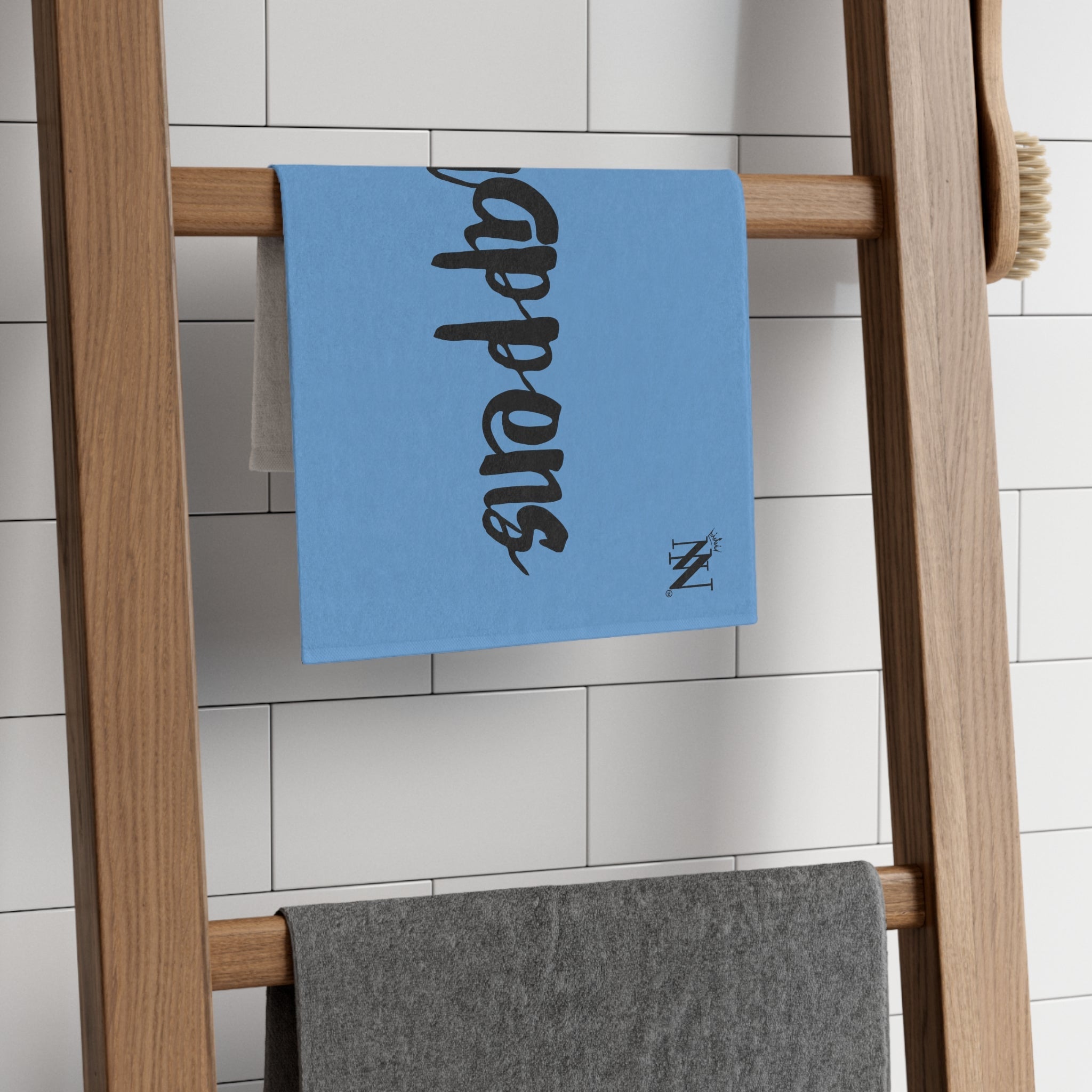 Sex Happens Light Blue | Mix & Match Soft Fun-Flirty Lovers’ Towels