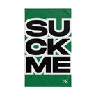 SUCK ME Block Letter Green Cum Towel