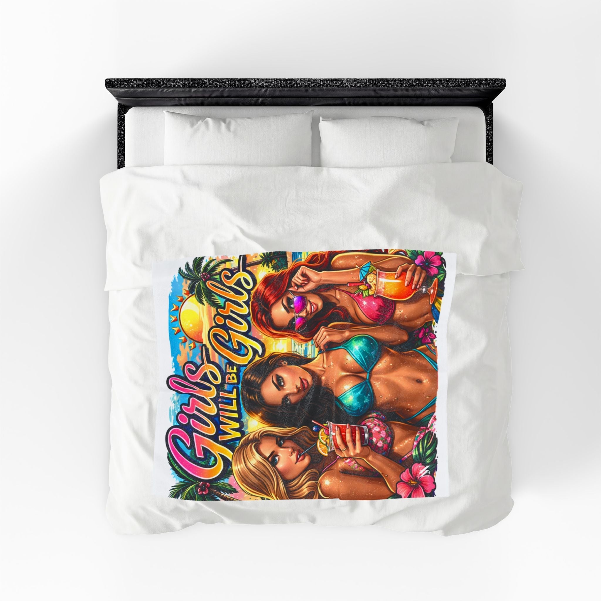 Three Girls Will Be Girls Graphic Series Couple Romantic Gifts Soft Love Blanket