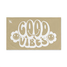 Smiley Happy Face Good Vibes Gold Cum Towel