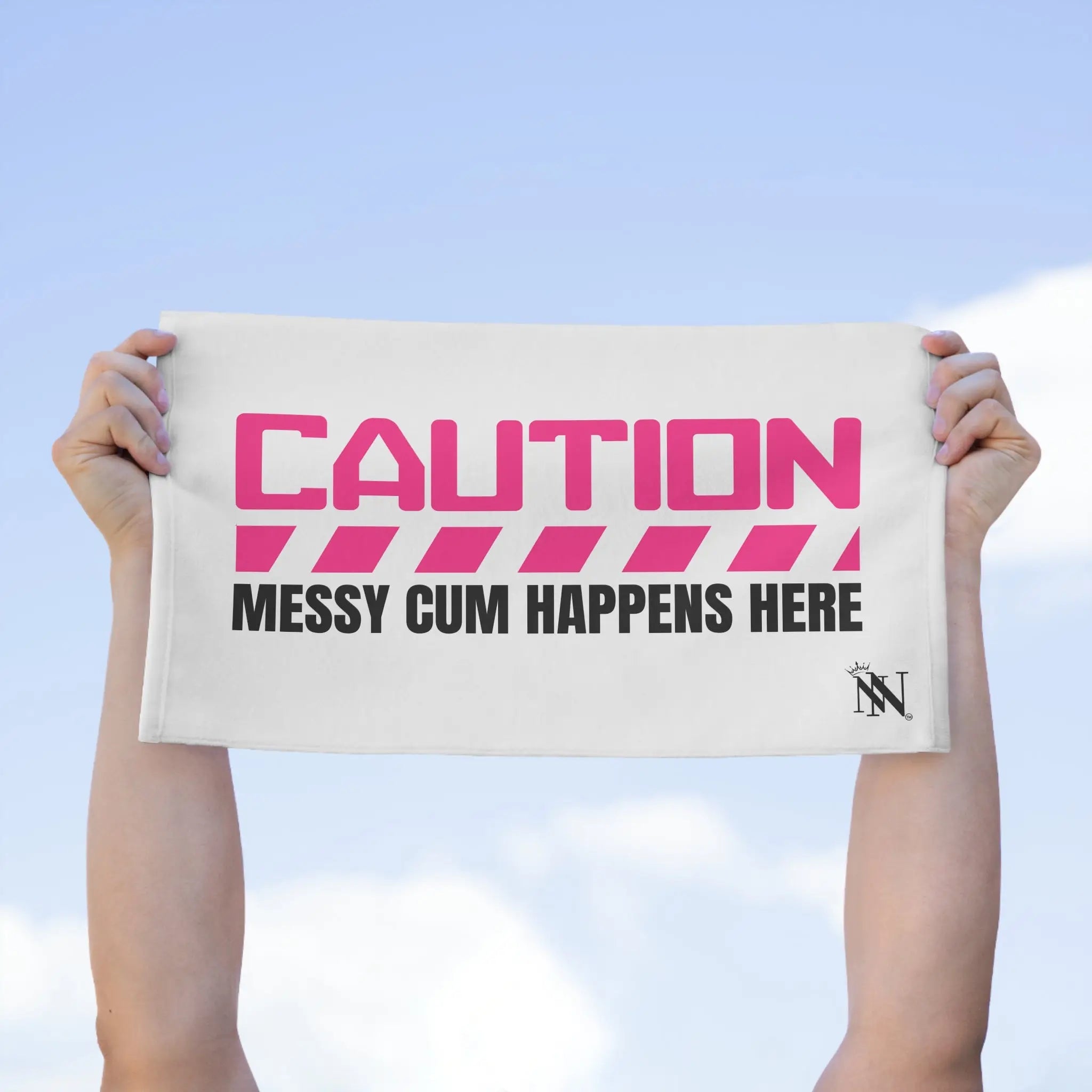 Caution: Messy Cum Happens Here | Mix & Match Soft Fun-Flirty Lovers’ Towels