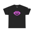 Her Lips Neon Romantic Couples Sex Gifts 100% Cotton T-Shirt