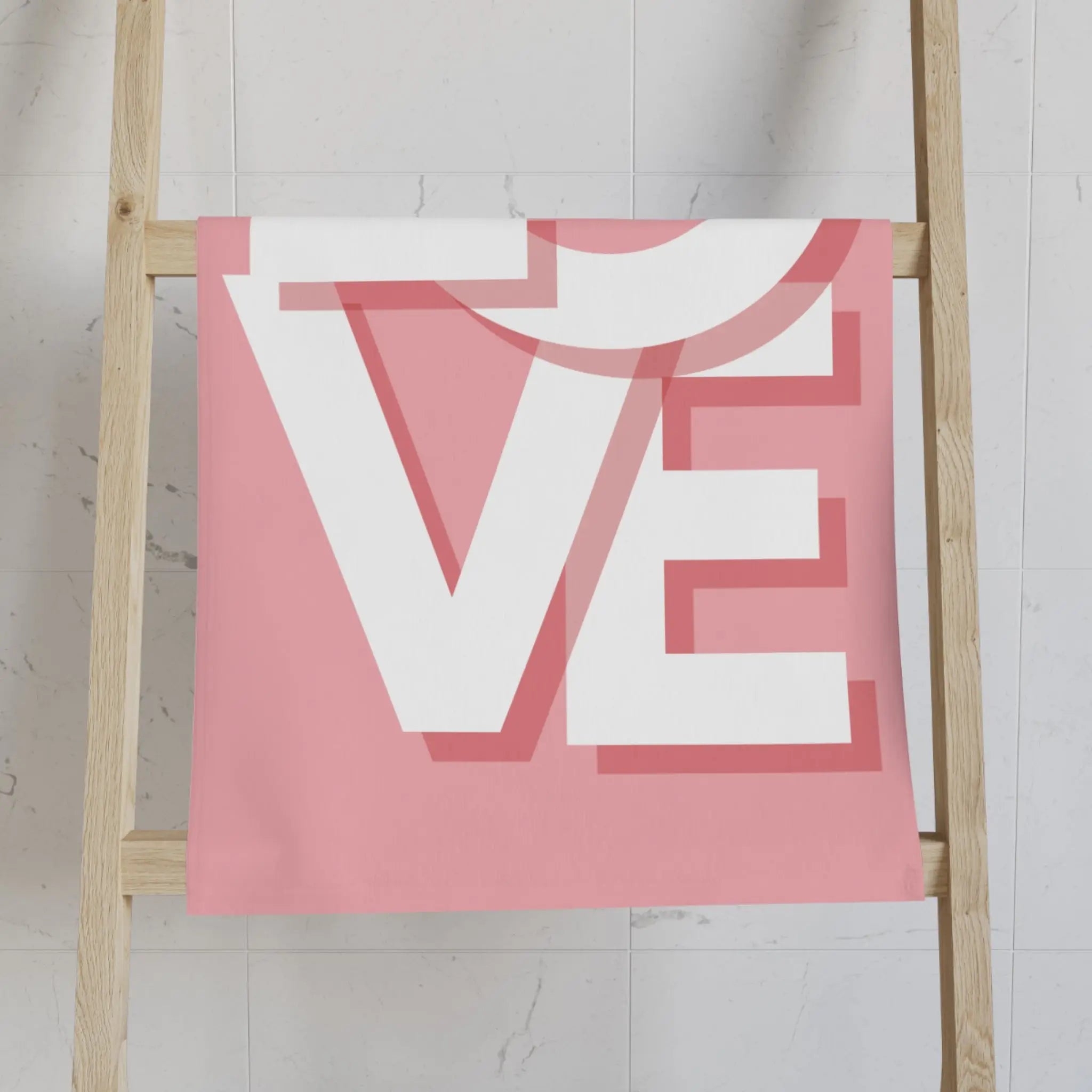 Block Letter Love Heart Cum Towel